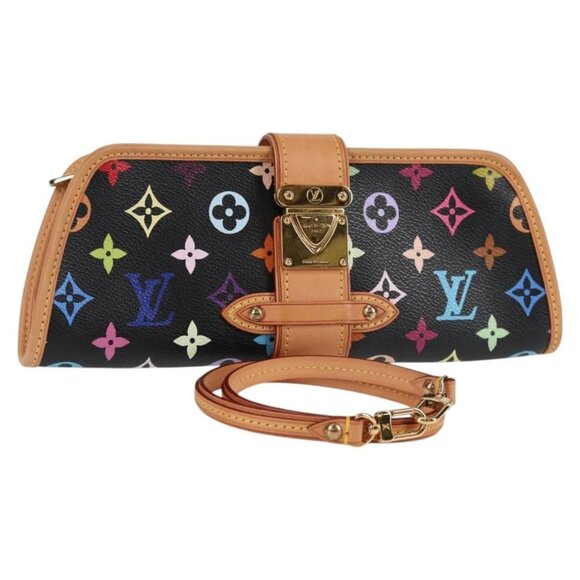 LOUIS VUITTON Monogram Multicolor Shirley Shoulder Bag Black M40050 Auth 121182V - Picture 1 of 15